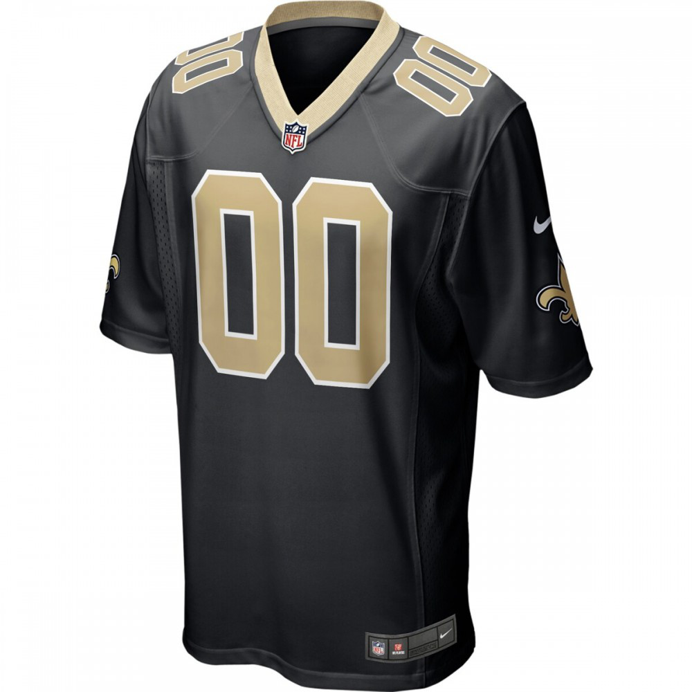 New Orleans Saints Nike Custom Game Jersey - Black-GridironStore